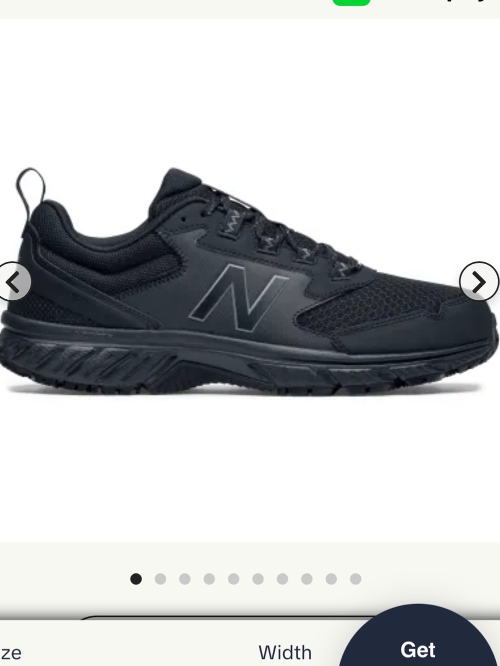 NWT New Balance Women’s Black Athletic Trainer with Reflective 'N'